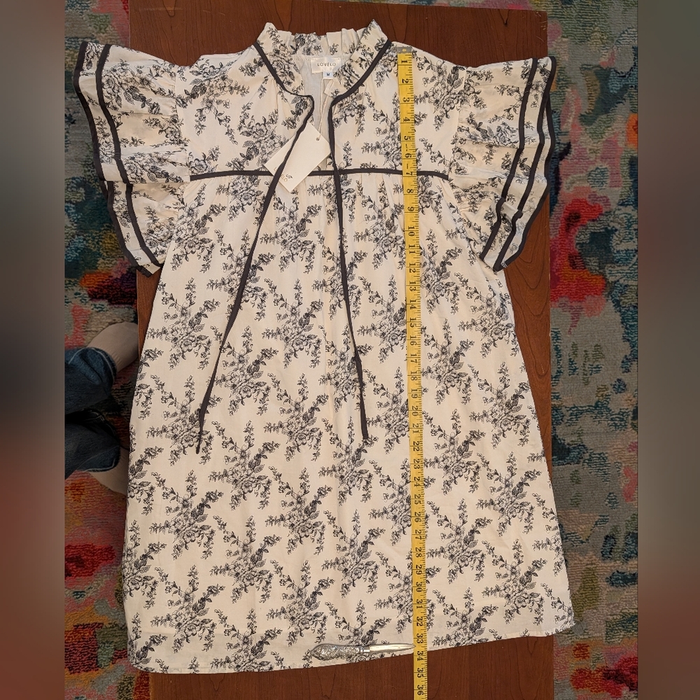 Floral Print Ruffle Sleeve Top - Picture 8 of 8